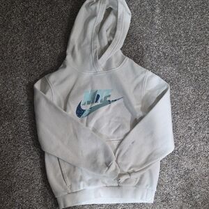 Nike Hoodie with Teal and Blue Logo - Small Pencil Marks On Arm